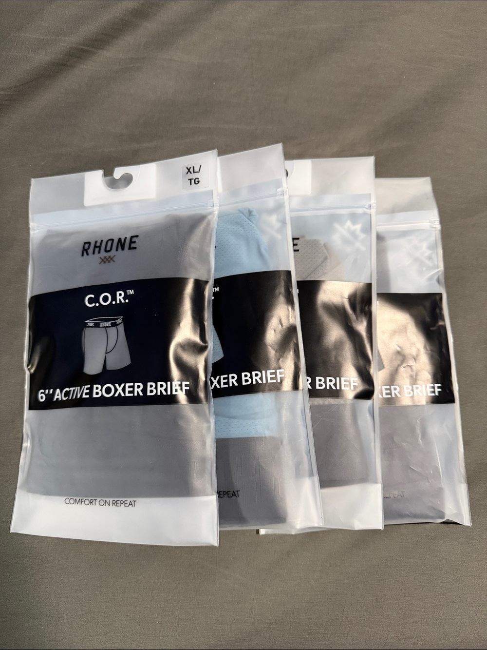 RHONE 6" Active Boxer Briefs Pack - Light Gray & Light Blue